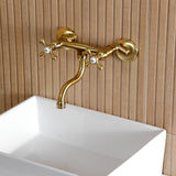 Kingston Two-Handle 2-Hole Wall Mount Bathroom Faucet