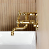 Kingston Two-Handle 2-Hole Wall Mount Bathroom Faucet