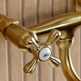 Kingston Two-Handle 2-Hole Wall Mount Bathroom Faucet