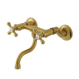 Kingston Two-Handle 2-Hole Wall Mount Bathroom Faucet