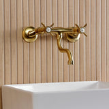 Essex Two-Handle 2-Hole Wall Mount Bathroom Faucet