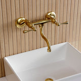 Kingston Two-Handle 2-Hole Wall Mount Bathroom Faucet