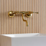 Kingston Two-Handle 2-Hole Wall Mount Bathroom Faucet