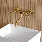 Kingston Two-Handle 2-Hole Wall Mount Bathroom Faucet