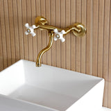 Kingston Two-Handle 2-Hole Wall Mount Bathroom Faucet