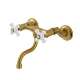 Kingston Two-Handle 2-Hole Wall Mount Bathroom Faucet