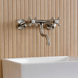 Kingston Two-Handle 2-Hole Wall Mount Bathroom Faucet