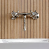 Kingston Two-Handle 2-Hole Wall Mount Bathroom Faucet