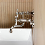 Essex Two-Handle 2-Hole Wall Mount Bathroom Faucet