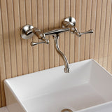 Kingston Two-Handle 2-Hole Wall Mount Bathroom Faucet