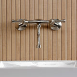 Kingston Two-Handle 2-Hole Wall Mount Bathroom Faucet