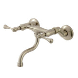 Kingston Two-Handle 2-Hole Wall Mount Bathroom Faucet