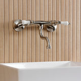 Kingston Double-Handle 2-Hole Wall Mount Bathroom Faucet