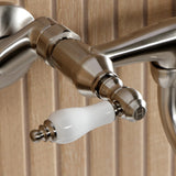 Kingston Double-Handle 2-Hole Wall Mount Bathroom Faucet