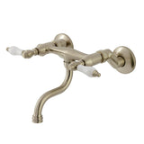 Kingston Double-Handle 2-Hole Wall Mount Bathroom Faucet