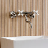 Kingston Two-Handle 2-Hole Wall Mount Bathroom Faucet