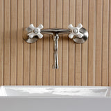 Kingston Two-Handle 2-Hole Wall Mount Bathroom Faucet