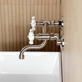 Kingston Two-Handle 2-Hole Wall Mount Bathroom Faucet