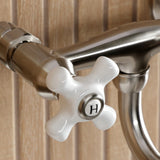 Kingston Two-Handle 2-Hole Wall Mount Bathroom Faucet