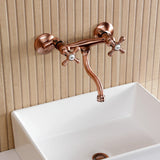 Kingston Two-Handle 2-Hole Wall Mount Bathroom Faucet