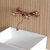 Kingston Two-Handle 2-Hole Wall Mount Bathroom Faucet