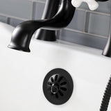 Kingston Three-Handle 2-Hole Deck Mount Clawfoot Tub Faucet with Hand Shower