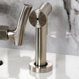 Hallerbos Two-Handle 4-Hole Deck Mount Bridge Kitchen Faucet with Brass Side Sprayer