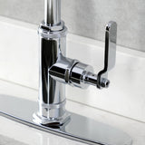 Whitaker Single-Handle Deck Mount Kitchen Faucet with Brass Sprayer