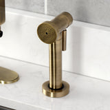 Whitaker Single-Handle Deck Mount Kitchen Faucet with Brass Sprayer