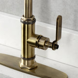 Whitaker Single-Handle Deck Mount Kitchen Faucet with Brass Sprayer