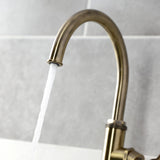 Whitaker Single-Handle Deck Mount Kitchen Faucet with Brass Sprayer