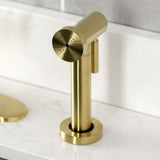 Whitaker Single-Handle Deck Mount Kitchen Faucet with Brass Sprayer