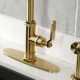 Whitaker Single-Handle Deck Mount Kitchen Faucet with Brass Sprayer