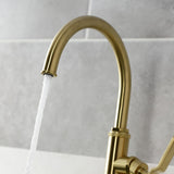 Whitaker Single-Handle Deck Mount Kitchen Faucet with Brass Sprayer