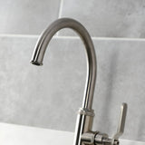 Whitaker Single-Handle Deck Mount Kitchen Faucet with Brass Sprayer