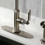 Whitaker Single-Handle Deck Mount Kitchen Faucet with Brass Sprayer