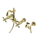 Heritage Two-Handle 3-Hole Wall Mount Kitchen Faucet