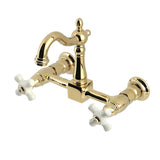 Heritage Two-Handle 2-Hole Wall Mount Kitchen Faucet