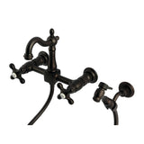 Heritage Two-Handle 3-Hole Wall Mount Kitchen Faucet