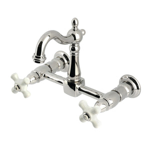 Heritage Two-Handle 2-Hole Wall Mount Kitchen Faucet