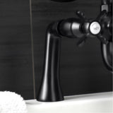 Essex Three-Handle 2-Hole Deck Mount Clawfoot Tub Faucet with Handshower