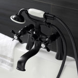 Essex Three-Handle 2-Hole Deck Mount Clawfoot Tub Faucet with Handshower