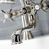 Essex Three-Handle 2-Hole Deck Mount Clawfoot Tub Faucet with Handshower