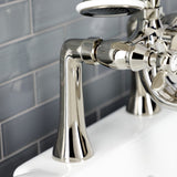 Essex Three-Handle 2-Hole Deck Mount Clawfoot Tub Faucet with Handshower