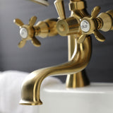 Essex Three-Handle 2-Hole Deck Mount Clawfoot Tub Faucet with Handshower