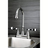 NuFrench Two-Handle 2-Hole Deck Mount Bar Faucet