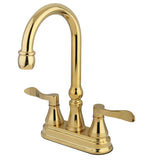 NuFrench Two-Handle 2-Hole Deck Mount Bar Faucet