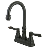 NuFrench Two-Handle 2-Hole Deck Mount Bar Faucet