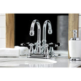 Duchess Double-Handle 3 Hole Deck Mount 4-Inch Centerset Bathroom Faucet with Brass Pop-Up