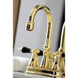 Duchess Double-Handle 3 Hole Deck Mount 4-Inch Centerset Bathroom Faucet with Brass Pop-Up